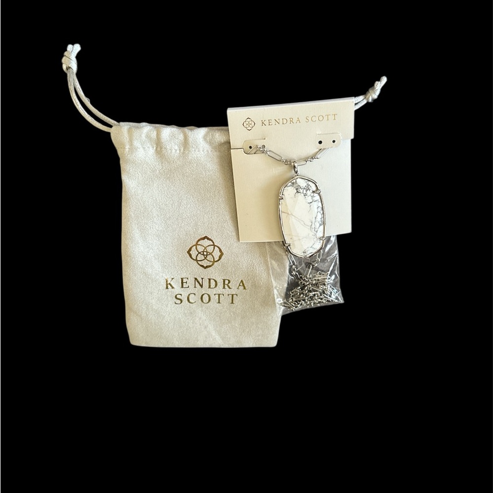 Kendra Scott White Howlite Pendant Necklace